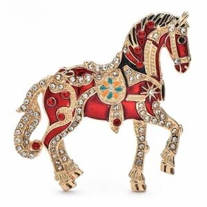 Luxury Horse Brooch.